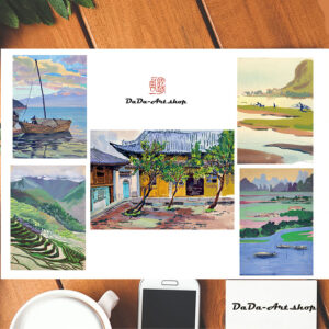 Landscape card set of 5 No. G503